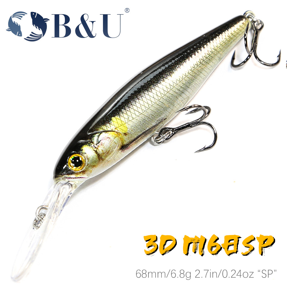 Fishing Lure Jerkbait - B & U 68mm Impressão 3D