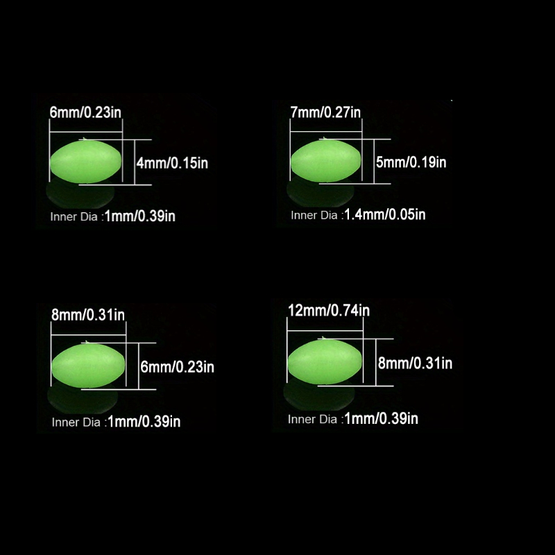 100 pçs/lote oval noite lumino - Fishing Lure Making Kit avaliação e preço