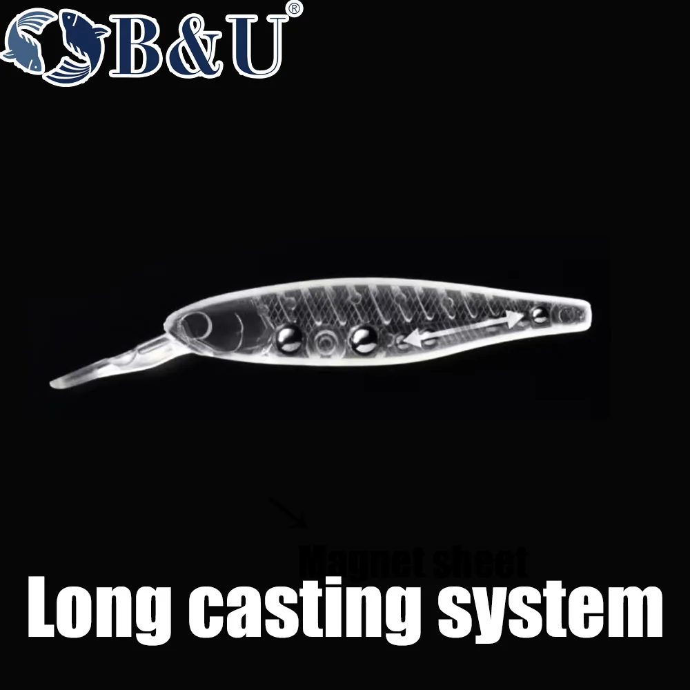 B & U 68mm Impressão 3D Shad S - Fishing Lure Jerkbait avaliação e preço