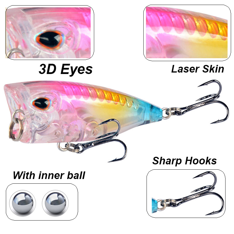 Yucong 1pc mini popper isca de - Fishing Lure Crankbait avaliação e preço