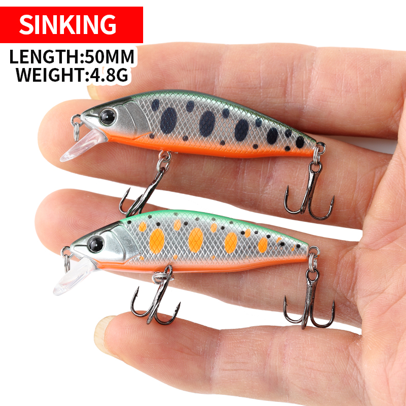 5cm4.8g afundando minnow isca  - Fishing Lure Jerkbait avaliação e preço